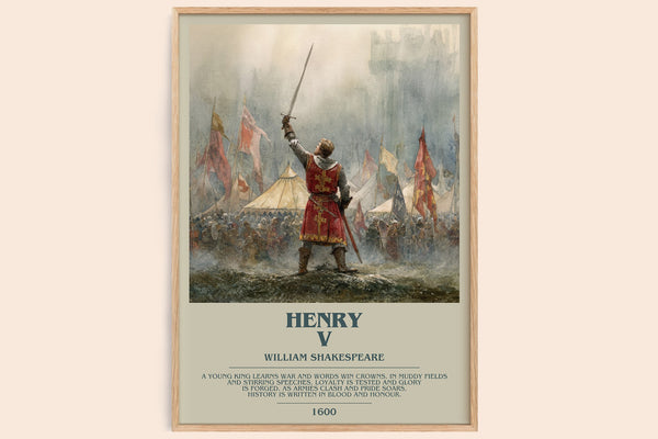 Henry V Bookish Wall Art by William Shakespeare – framed poster