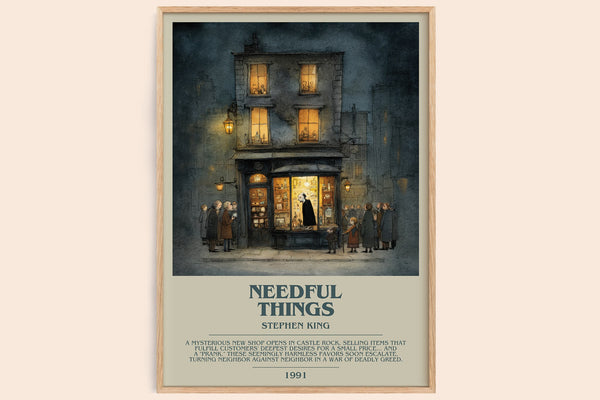 Needful Things Bookish Wall Art by Stephen King – framed poster