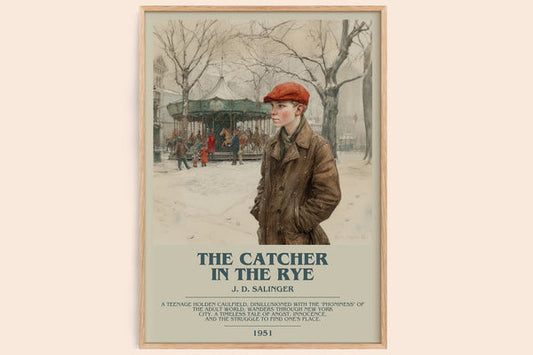 The Catcher in the Rye Bookish Wall Art by J. D. Salinger – framed poster