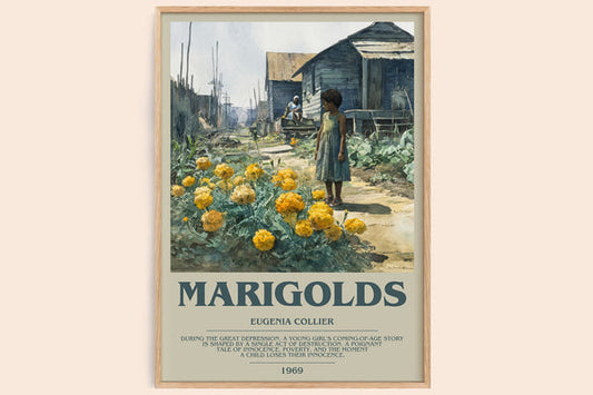 Marigolds Bookish Wall Art by Eugenia Collier – framed poster