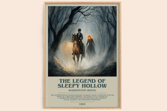 The Legend Of Sleepy Hollow Bookish Wall Art by Washington Irving – framed poster