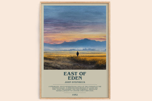 East of Eden Bookish Wall Art by John Steinbeck – framed poster