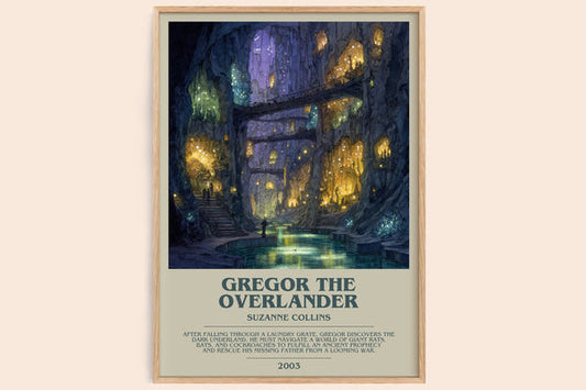 Gregor The Overlander Bookish Wall Art by Suzanne Collins – framed poster
