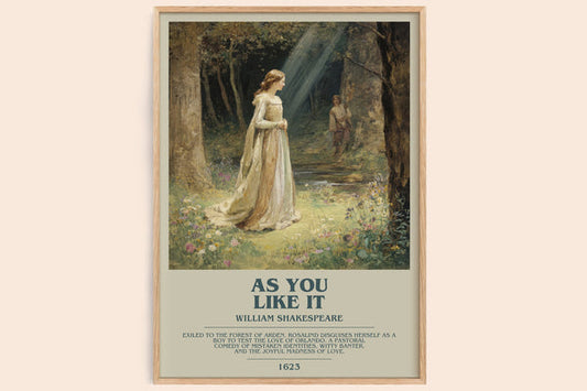 As You Like It Bookish Wall Art by William Shakespeare – framed poster