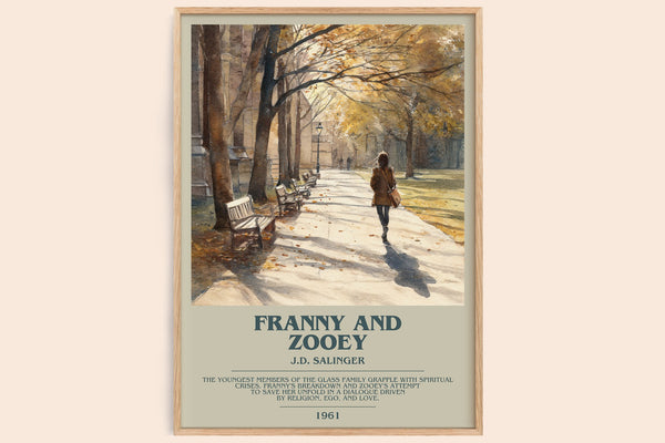Franny and Zooey Bookish Wall Art by J.D. Salinger – framed poster