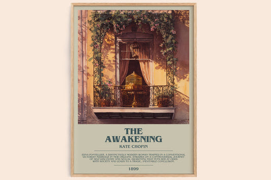 The Awakening Bookish Wall Art by Kate Chopin – framed poster