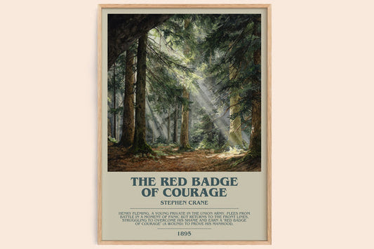 The Red Badge of Courage Bookish Wall Art by Stephen Crane – framed poster