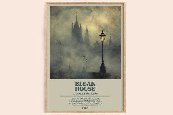 Bleak House Bookish Wall Art by Charles Dickens – framed poster