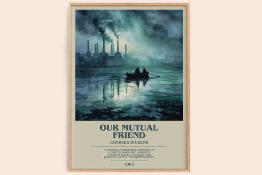 Our Mutual Friend Bookish Wall Art by Charles Dickens – framed poster