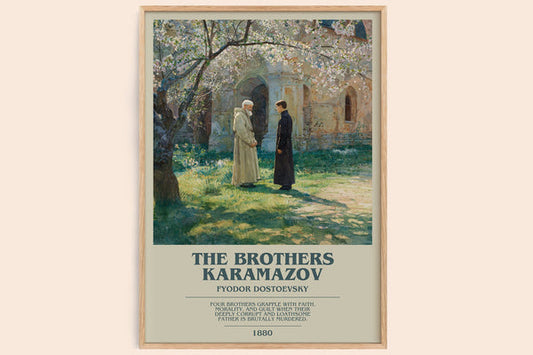 The Brothers Karamazov Bookish Wall Art by Fyodor Dostoyevsky – framed poster