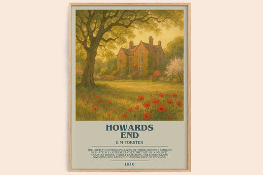 Howards End Bookish Wall Art by E M Forster – framed poster