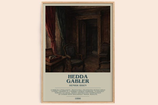 Hedda Gabler Bookish Wall Art by Henrik Ibsen – framed poster