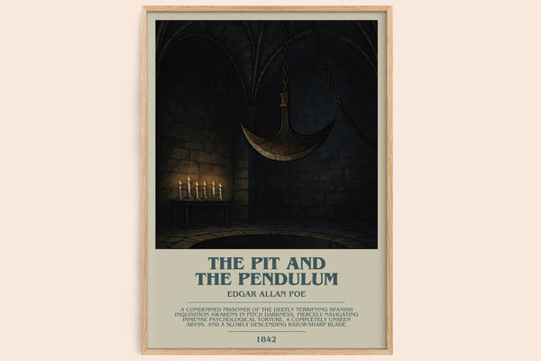 The Pit And The Pendulum Bookish Wall Art by Edgar Allan Poe – framed poster
