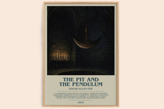 The Pit And The Pendulum Bookish Wall Art by Edgar Allan Poe – framed poster
