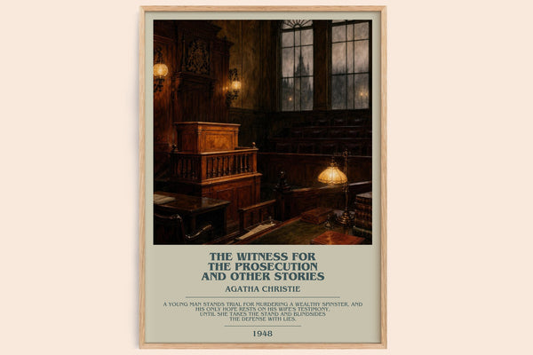 Witness For The Prosecution And Other Stories Bookish Wall Art – A. – framed poster