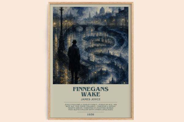 Finnegans Wake Bookish Wall Art by James Joyce – framed poster