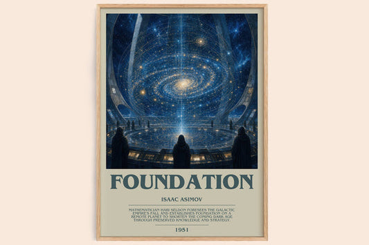 Foundation Bookish Wall Art by Isaac Asimov – framed poster