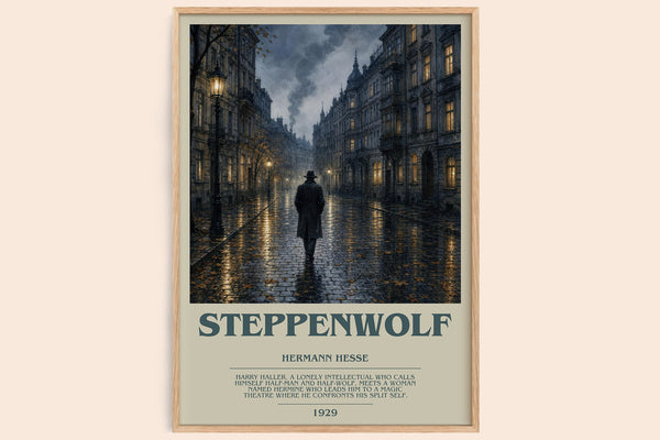 Steppenwolf Bookish Wall Art by Hermann Hesse – framed poster