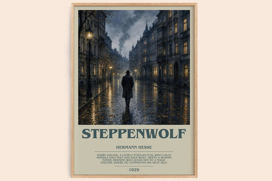 Steppenwolf Bookish Wall Art by Hermann Hesse – framed poster