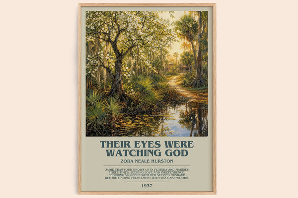 Their Eyes Were Watching God bookish book poster by Zora Neale Hurston – framed literary art print