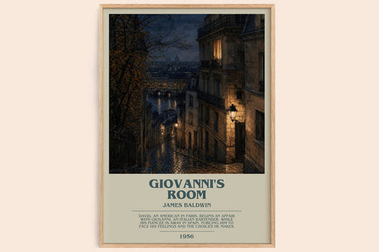 Giovanni's Room bookish book poster by James Baldwin – framed literary art print