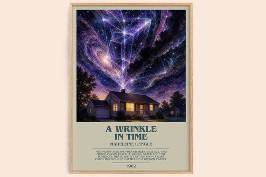 A Wrinkle in Time bookish book poster by Madeleine L'Engle – framed literary art print