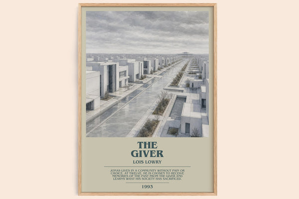 The Giver bookish book poster by Lois Lowry – framed literary art print