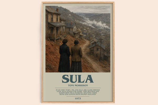 Sula bookish book poster by Toni Morrison – framed literary art print