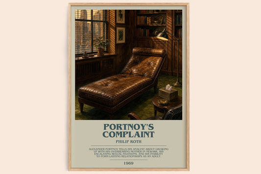 Portnoy's Complaint bookish book poster by Philip Roth – framed literary art print