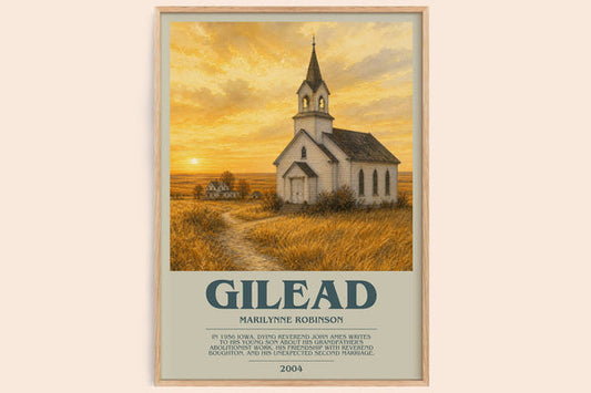 Gilead bookish book poster by Marilynne Robinson – framed literary art print