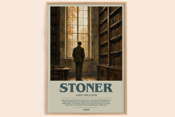 Stoner bookish book poster by John Williams – framed literary art print
