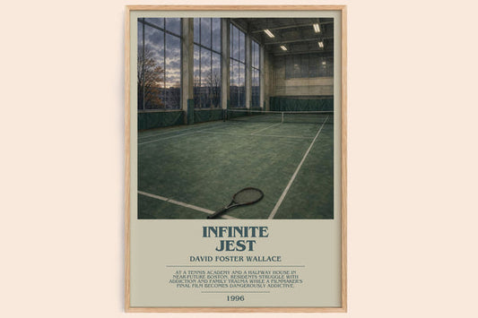 Infinite Jest bookish book poster by David Foster Wallace – framed literary art print