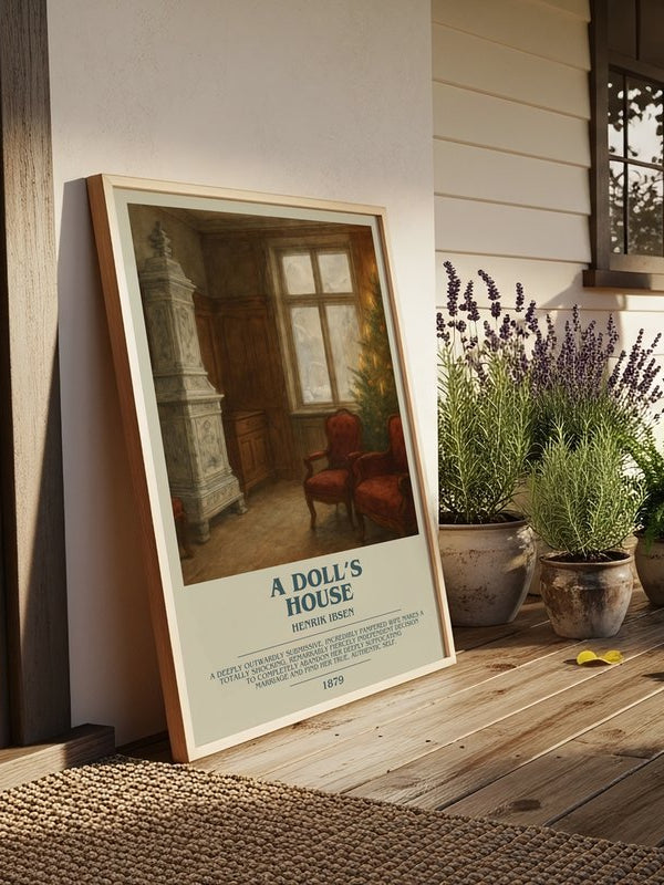 A Doll’S House poster, framed in a room