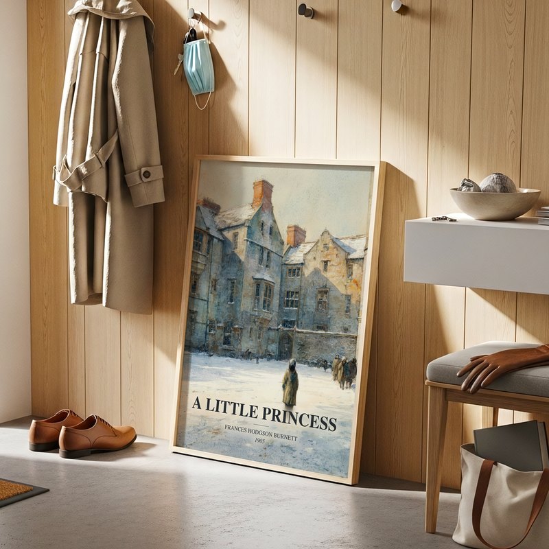 A Little Princess poster, framed in a room