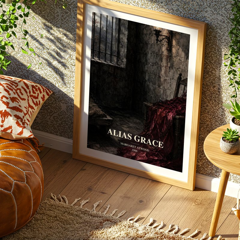 Alias Grace poster, framed in a room