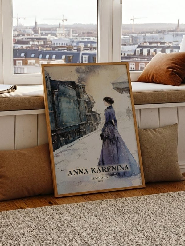Anna Karenina poster, framed in a room