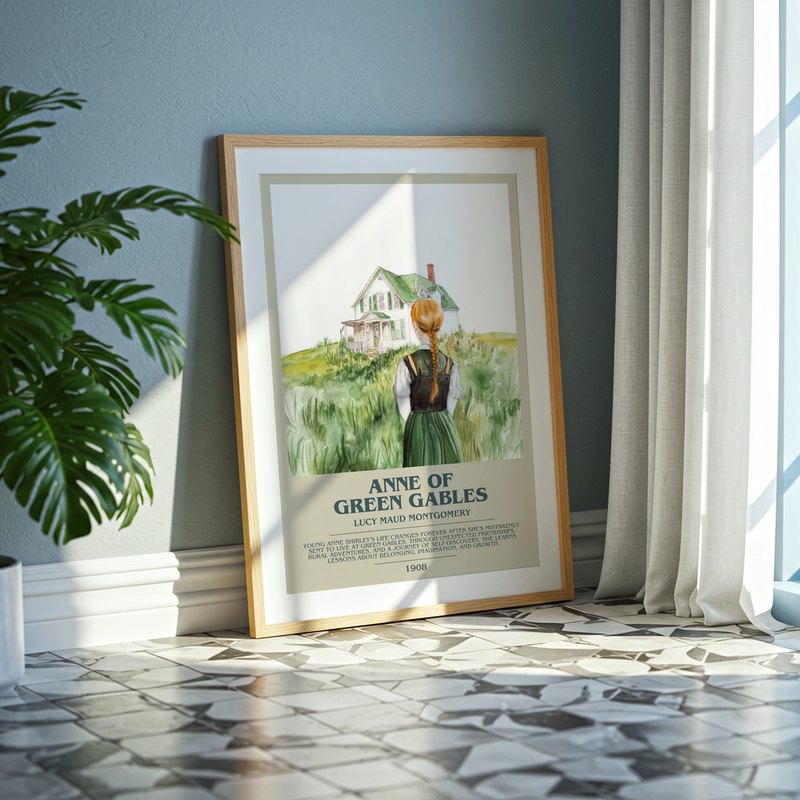 Anne Of Green Gables poster, framed in a room