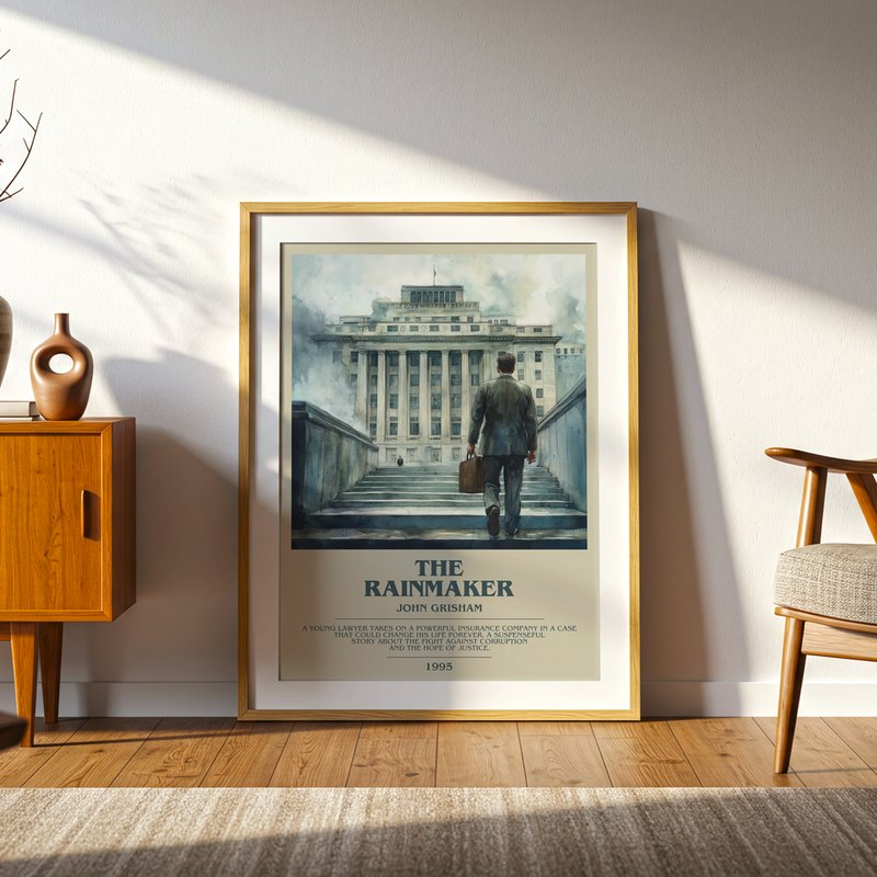 The Rainmaker poster, framed in a room
