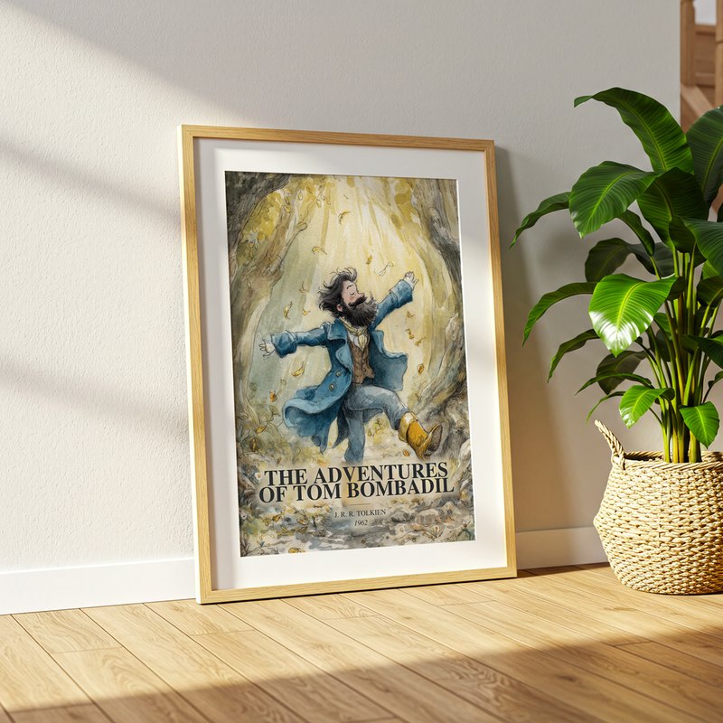 The Adventures Of Tom Bombadil poster, framed in a room