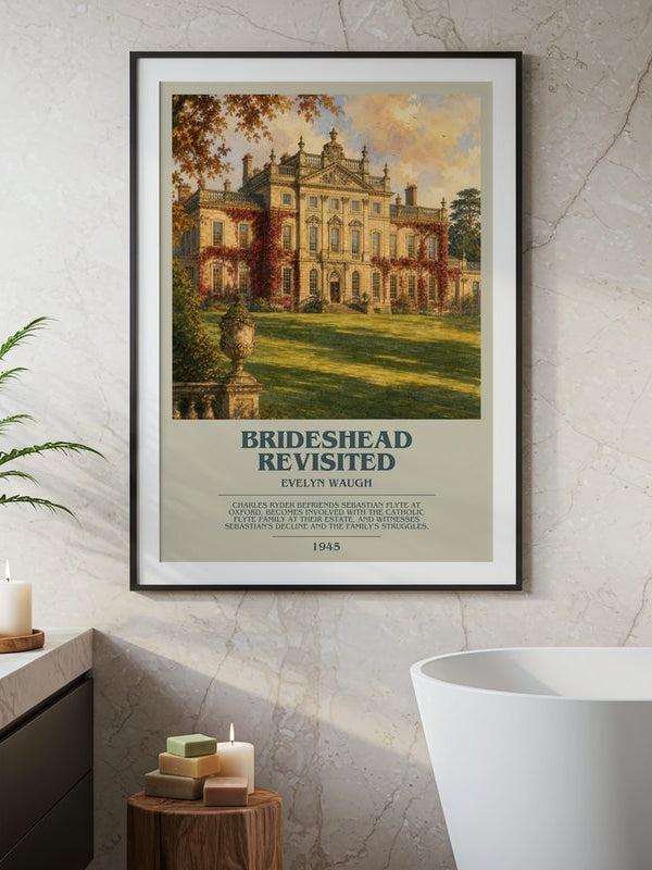 Brideshead Revisited poster, framed in a room