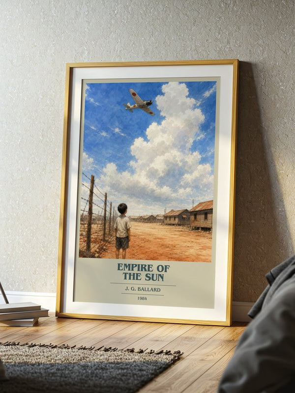 Empire of the Sun poster, framed in a room