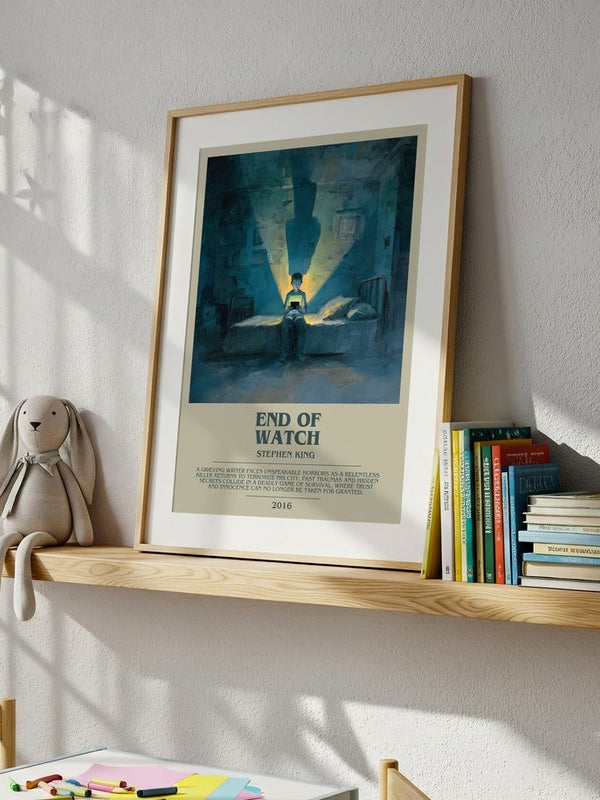 End Of Watch poster, framed in a room