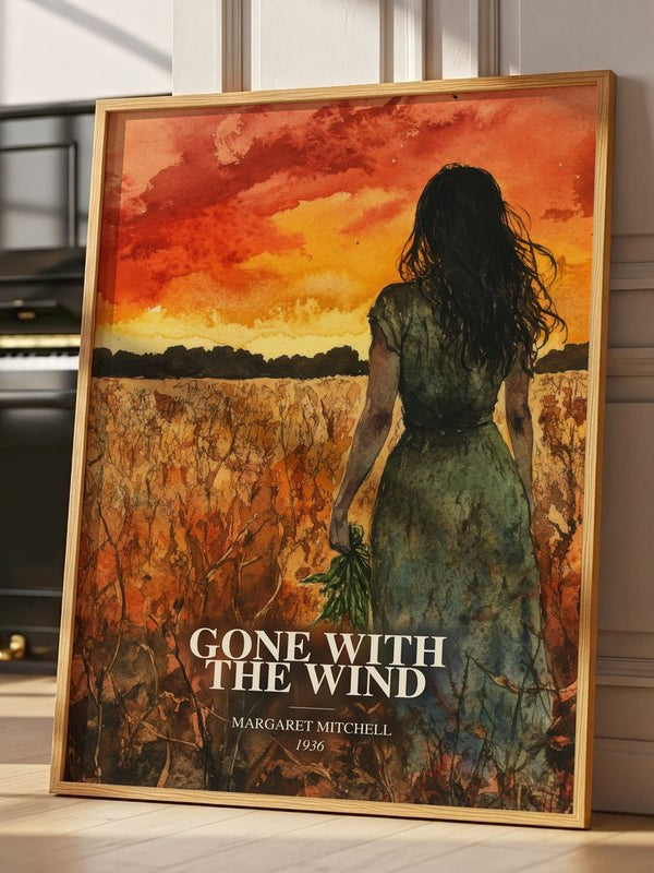 Gone With The Wind poster, framed in a room