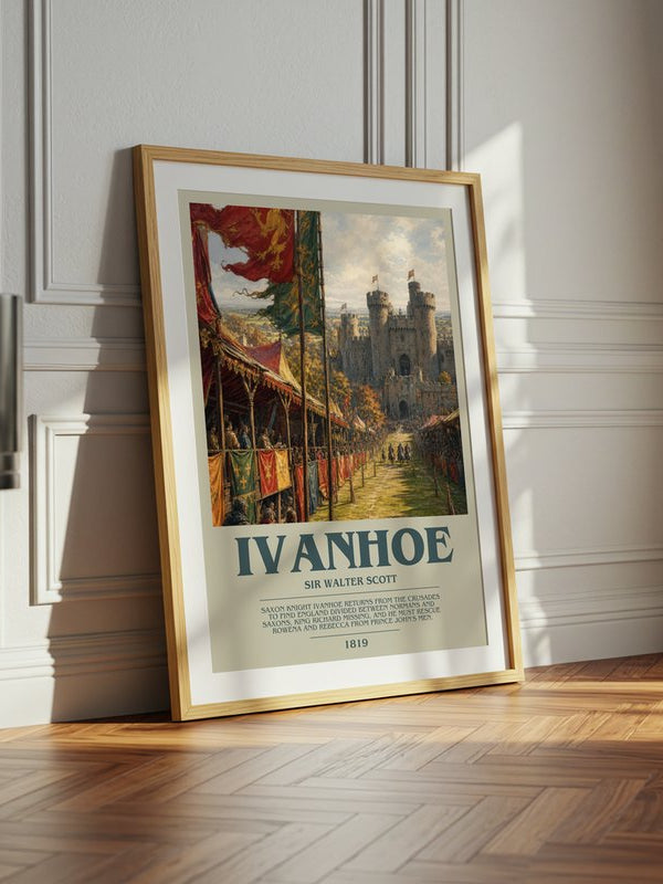 Ivanhoe poster, framed in a room