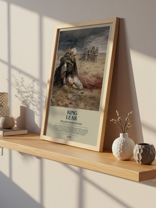 King Lear poster, framed in a room