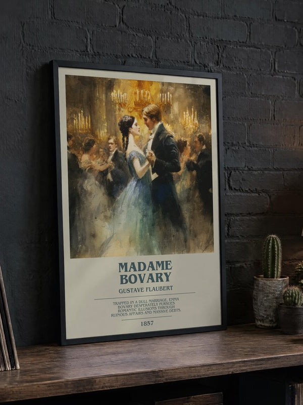 Madame Bovary poster, framed in a room
