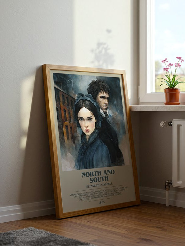 North And South poster, framed in a room