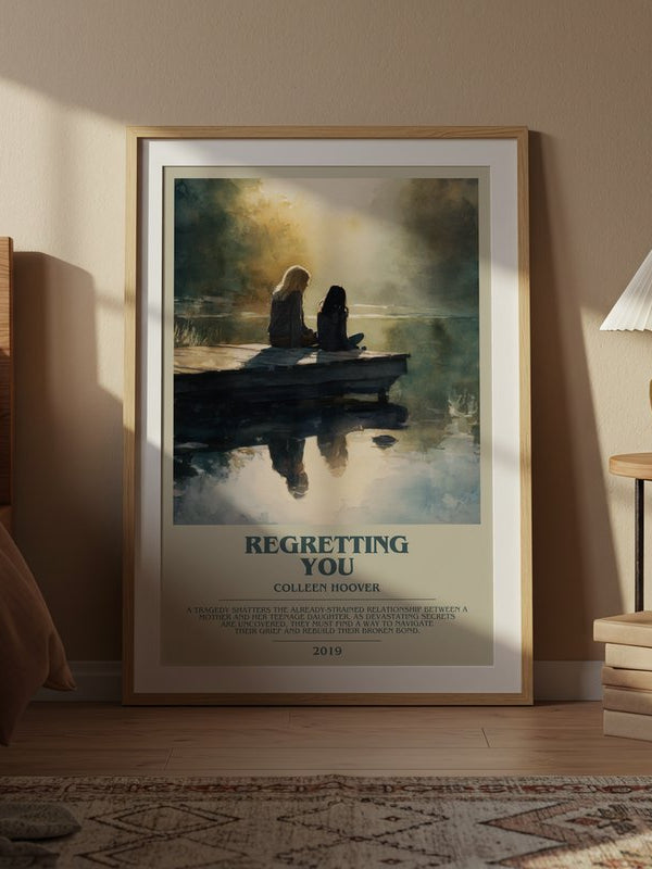 Regretting You poster, framed in a room