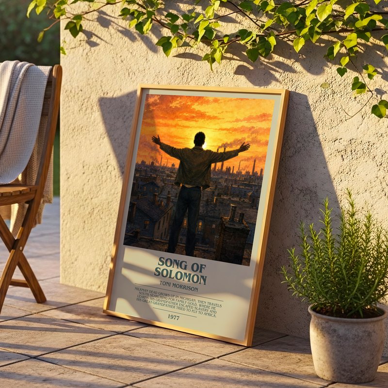 Song of Solomon poster, framed in a room