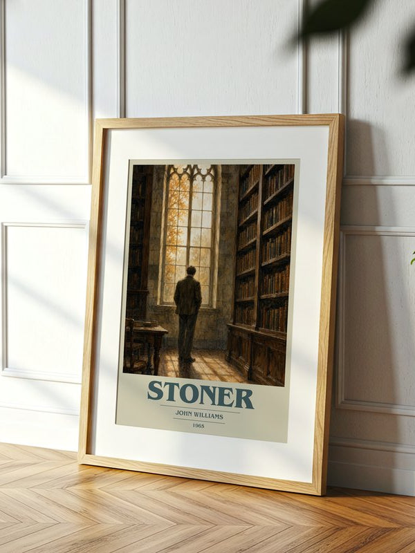 Stoner poster, framed in a room